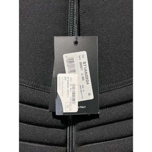 DSQUARED2 Mens Fitted Biker Style Ski Jacket Black Sz 50/L S71AN0204 S5331 - Picture 13 of 16